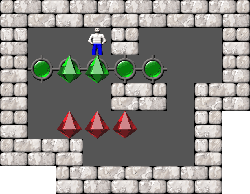 Sokoban Easy 5 Boxes level 36